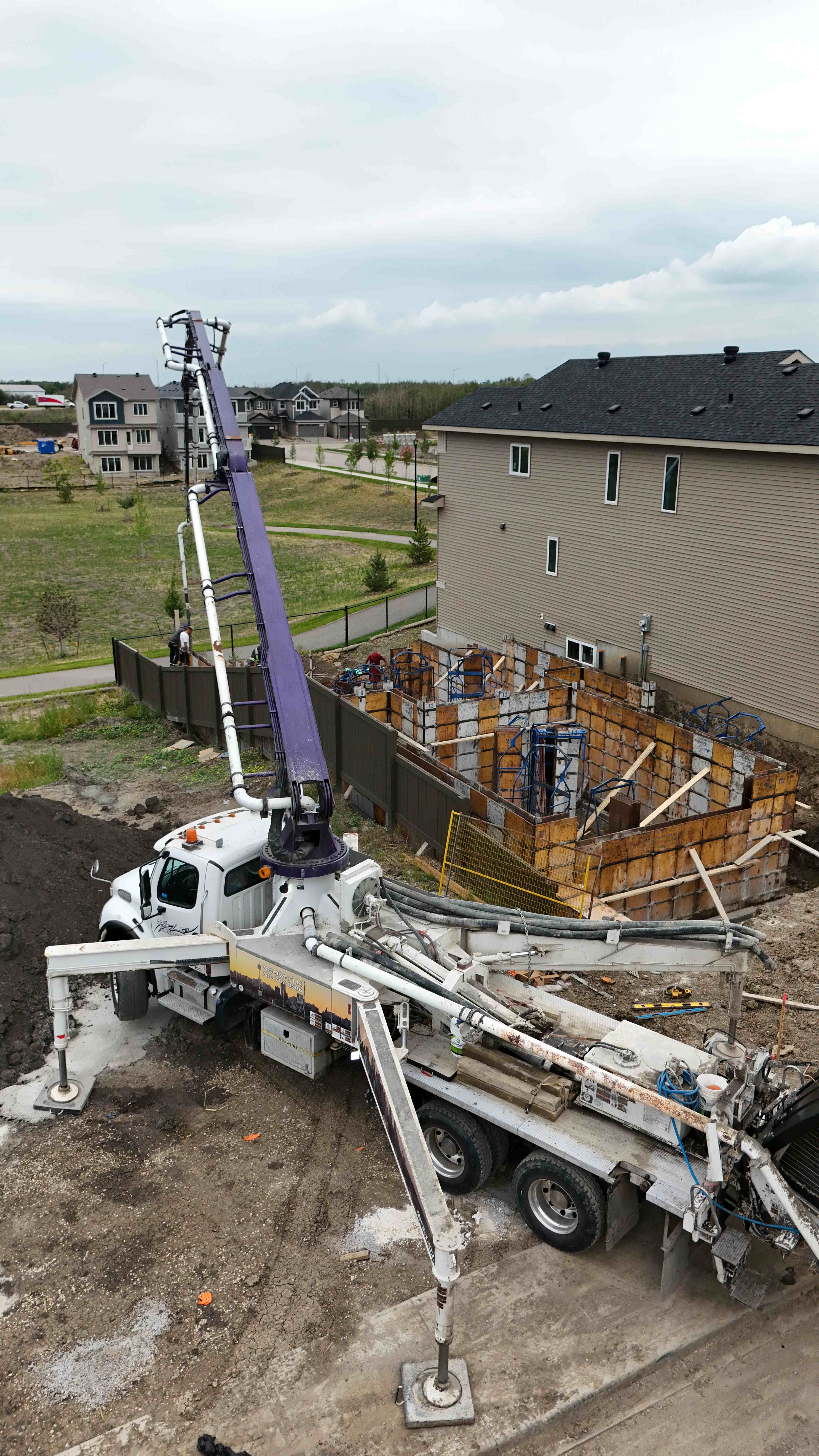 Concrete Pump Foundation Pour